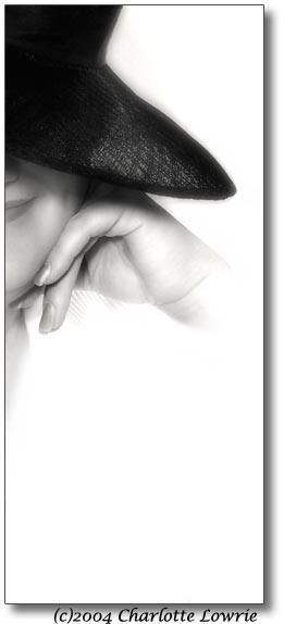 Woman in a black hat